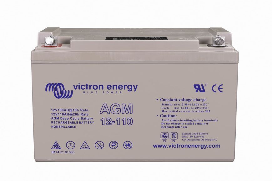 Victron Energy AGM Deep Cycle Battery 12V 110Ah - BAT412101084 BAT412101084 photo