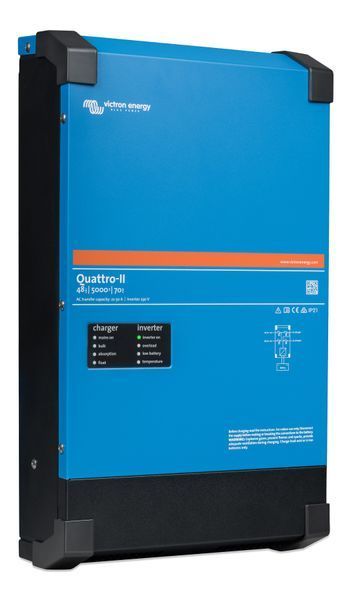 Инвертор Victron Energy Quattro-II 48/5000/70-50/50 48/230В 5кВА/4кВт гибридный з зарядным устройствомм 48В 70А - QUA482504010 QUA482504010 фото
