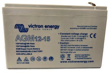 Victron AGM Super Cycle 12V 15Ah (Faston 6.3x0.8მმ) აკუმულატორი - BAT412015081 BAT412015081 ფოტო