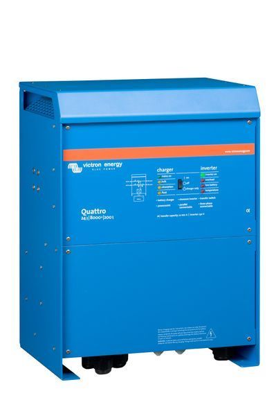 Victron Quattro 24/8000/200-100/100 24/230V 8kVA/6.5kW hybrid inverter with 24V 200A charger - QUA248020010 QUA248020010 photo