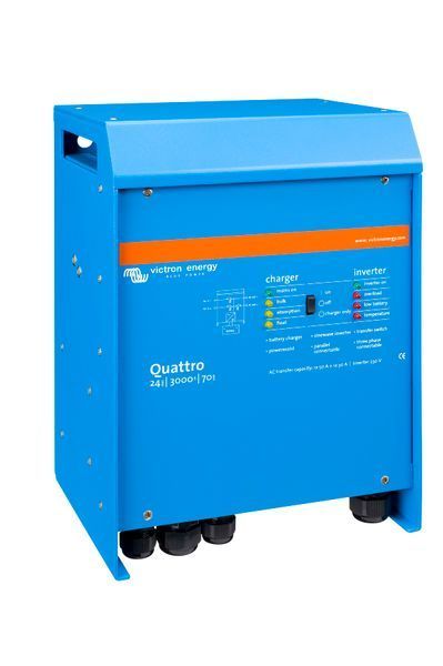 Victron Quattro 24/3000/70-50/50 24/230V 3kVA/2.4kW hybrid inverter with 24V 70A charger - QUA243020010 QUA243020010 photo
